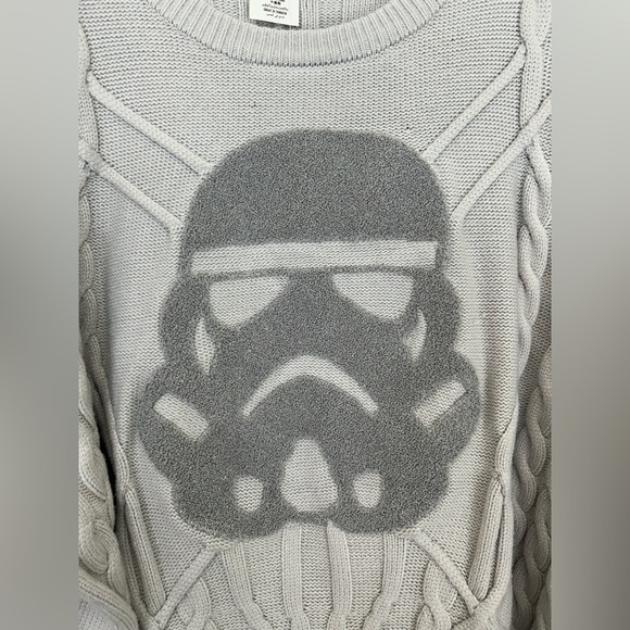 Disney Parks Sweater Womens Storm Trooper Cable Knit Crew Neck Pullover Size 3XL - Picture 3 of 11